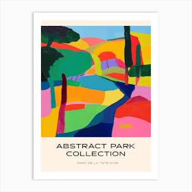 Abstract Park Collection Poster Parc De La Tete D Or Lyon France 1 Art Print