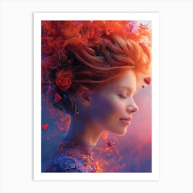 Girl With Red Hair 3 Art Print