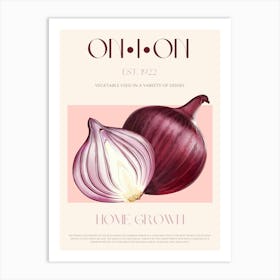 Onion Mid Century Art Print