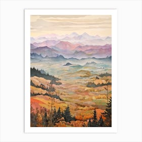 Autumn National Park Painting Olympic National Park Usa 2 Art Print