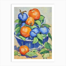 Persimmon Vintage Sketch Fruit Art Print