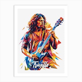 Trujillo Metallica 02 Portrait Music Icon Style WPAP Pop Art Art Print