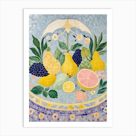 Fruit Mosaic Abstract Art Print