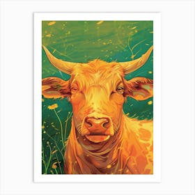 Cow Painting 9 Art Print