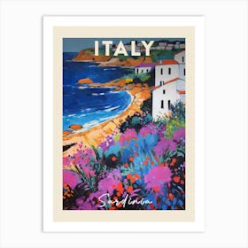 Sardinia Italy 3 Fauvist Painting Travel Poster Art Print