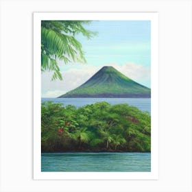 Isla De Ometepe Nicaragua Soft Colours Tropical Destination Art Print