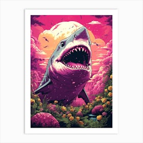 Shark In The Sea Art Print