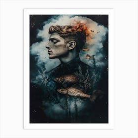 Man In The Clouds 1 Art Print