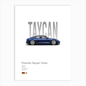 Taycan Turbo Porsche Art Print