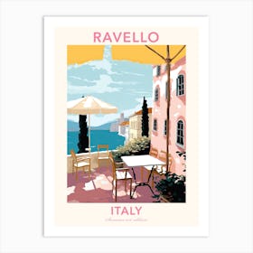 Ravello, Italy, Flat Pastels Tones Illustration 2 Poster Art Print