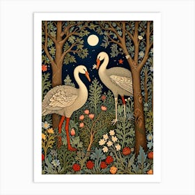 William Morris Swans In The Forest Art Print