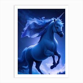 Unicorn In The Sky Art Print