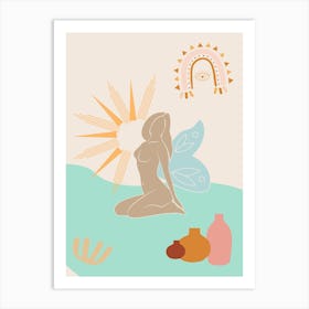 Aphrodisiac. Boho Mystical Girl — boho poster, boho wall art 2 Art Print