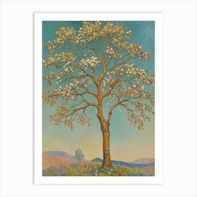 Tree In Pastel Art Print