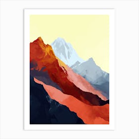 Peaks of Minimalist Serenity Art Print