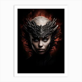 Fiery Gaze Of The Inferno Queen Art Print