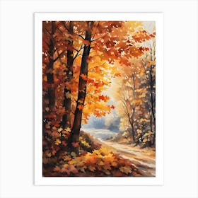 Autumn Road 2 Art Print