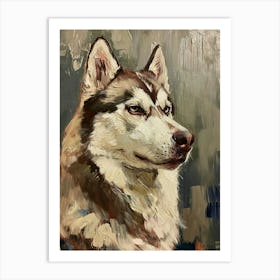 Siberian Husky Acrylic Painting 5 Art Print