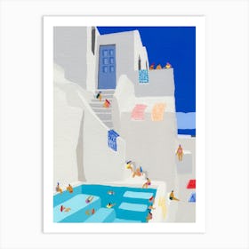 Santorini Sun Art Print