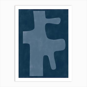 Abstract Blue Shape No.2 Art Print