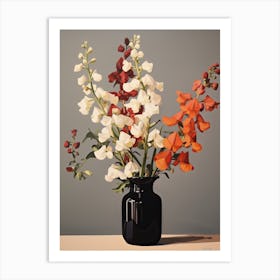 Bouquet Of Toadflax Flowers, Autumn Fall Florals Painting 1 Art Print