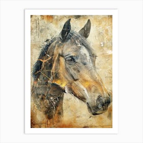 Poster Horse Wild Animal Illustration Art 07 Art Print