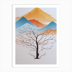 Tree In The Mountains 2 Art Print