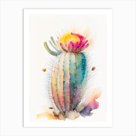 Woolly Torch Cactus Storybook Watercolours 2 Art Print