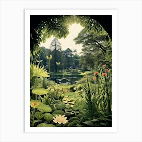 Royal Botanic Gardens Kandy Sri Lanka Henri Rousseau Style 1 Art Print