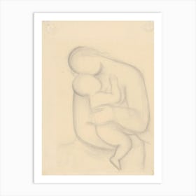 Mother With Child In Her Arms, Mikuláš Galanda Art Print