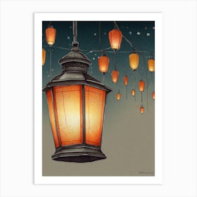 Lanterns Art Print