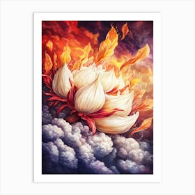 Lotus Flower In The Sky Art Print