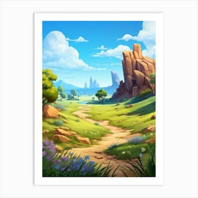 Steppe Cartoon 3 Art Print