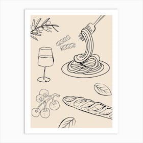 B&W Tablescape Art Print