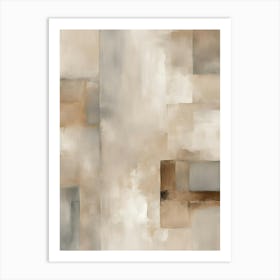 Abstract Beige Neutral Brush Art Art Print