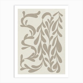 Vines and Leaves Nude 1 Art Print