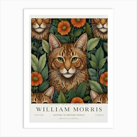 William Morris cat print 3 Art Print