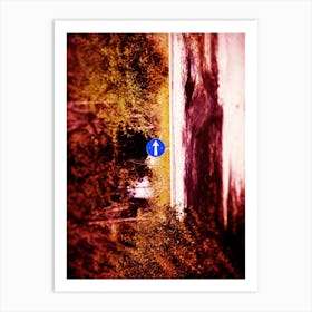 No Way Blue Arrow Art Print