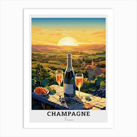 Champagne In France Travel Art Print