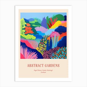 Colourful Gardens Royal Botanic Garden Edinburgh Scotland 1 Red Poster Art Print