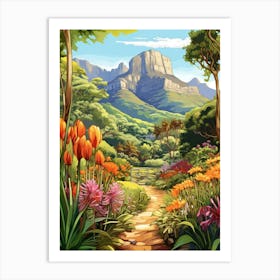 Kirstenbosch National Gardens Cartoon 3 Art Print