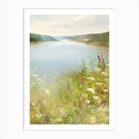 Wildflowers At The Lake Art Print