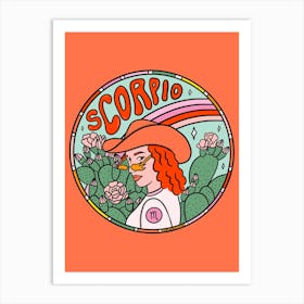 Scorpio Cowgirl Art Print