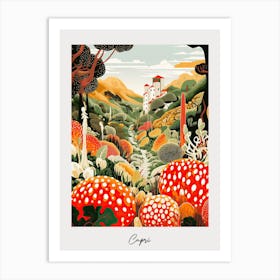 Poster Of Capri, Italy, Illustration In The Style Of Pop Art 4 Art Print