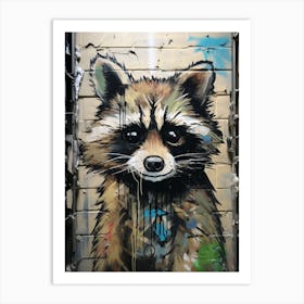 Raccoon Urban Explorer 1 Art Print