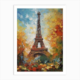 Eiffel Tower Paris France Vincent Van Gogh Style 13 Art Print