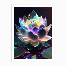 Giant Lotus Holographic 1 Art Print