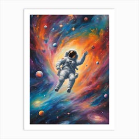 Spaceman In Space Art Print