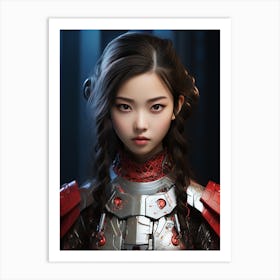 Asian Girl In Armor Art Print