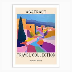 Abstract Travel Collection Poster Marrakech Morocco 2 Art Print